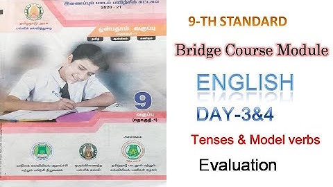 9th English Bridge course Day 3,4 Answers For Tamil and English medium