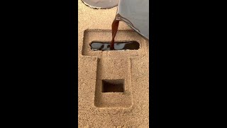 Trapezoidal wax production #NaturalMaterialArt #SandSculptureDIY #Craftsmanship