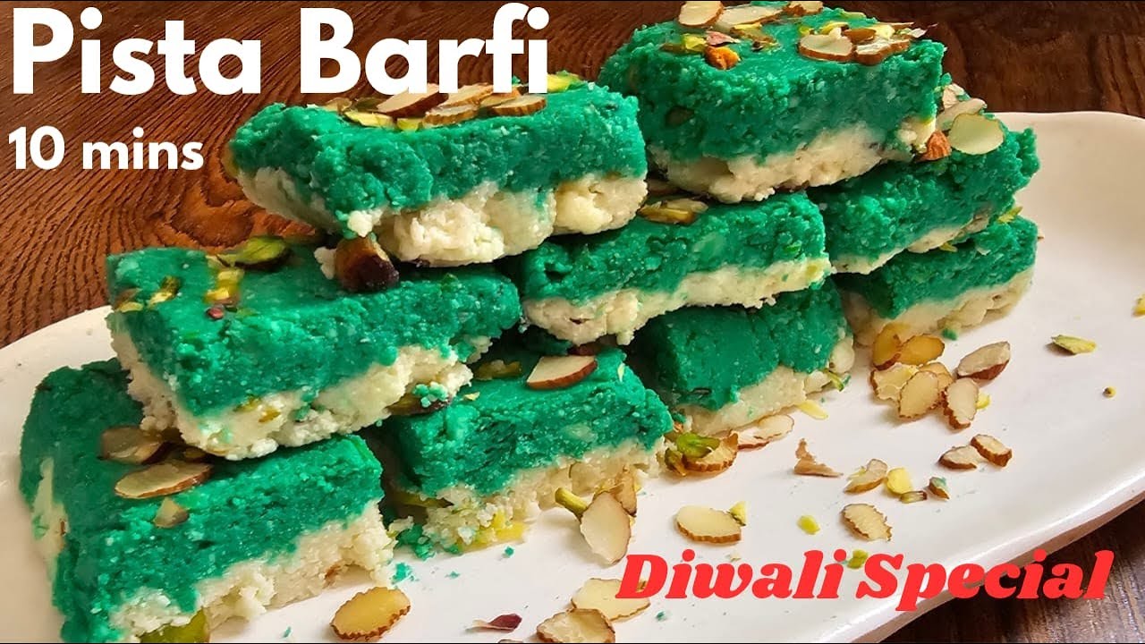 Pista barfi | Diwali special sweet recipe | Instant pista barfi in just 10 minutes | Ruchira