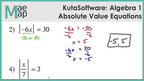 KutaSoftware: Algebra 1-  Absolute Value Equations