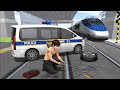 3D Driving Class Police Van Repair Mission Near High-Speed Train | Gameplay #3DDrivingClass