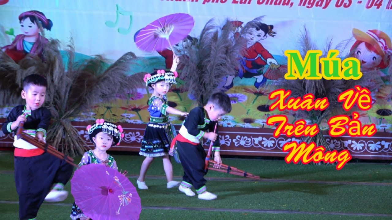 Múa Xuân Về Trên Bản Mông - Gia Bảo & Linh Nhi - Hội Thi Bé Với Tiếng Hát Tuổi Thơ | GAN A SÚA