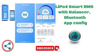LiPo4 Smart BMS with Balancer, Bluetooth App config