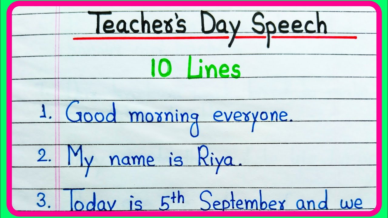 Teachers Day Speech 10 Lines In English 10 Lines Speech On Teachers Teachers day speech 10 lines in english 10 lines speech on teachers
