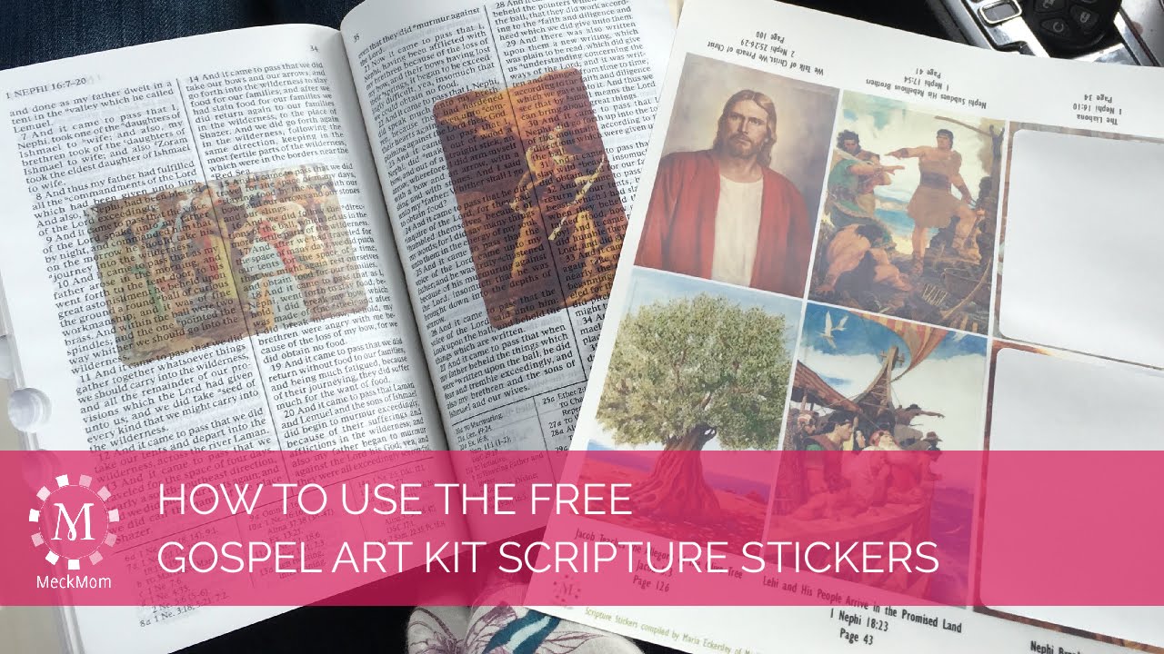 How to use MeckMom's free LDS scripture stickers 