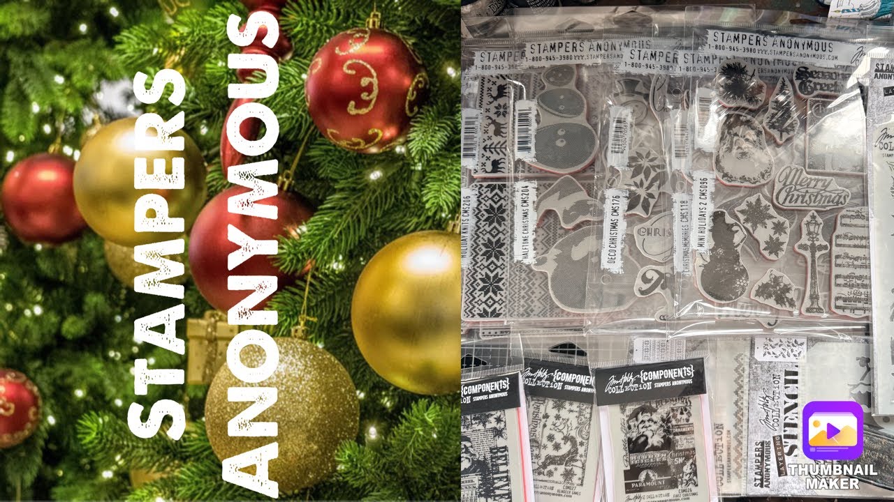 Craftmas D10: Stampers Anonymous: Чернила Tim Holtz Distress Ink: Штамповка, зеркальное отображен...