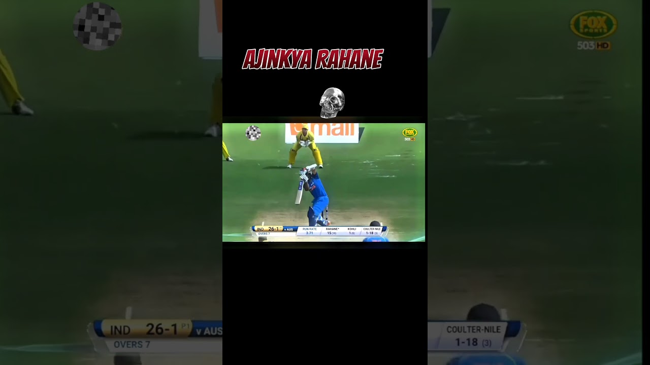“Ajinkya Rahane’s Cover Drive Masterclass 🏏 | Pure Elegance in Every Shot💫