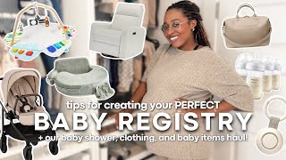 2025 ULTIMATE BABY REGISTRY for first time moms! | 100+ baby shower gift ideas & must-haves haul! screenshot 4