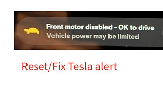 How to fix Tesla "Front motor disabled" Alert #DI_a138