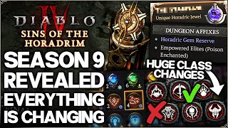 Diablo 4 - WARNING: Season 9 Changes Everything - Class & Nightmare Dungeon Rework & Custom Spells!