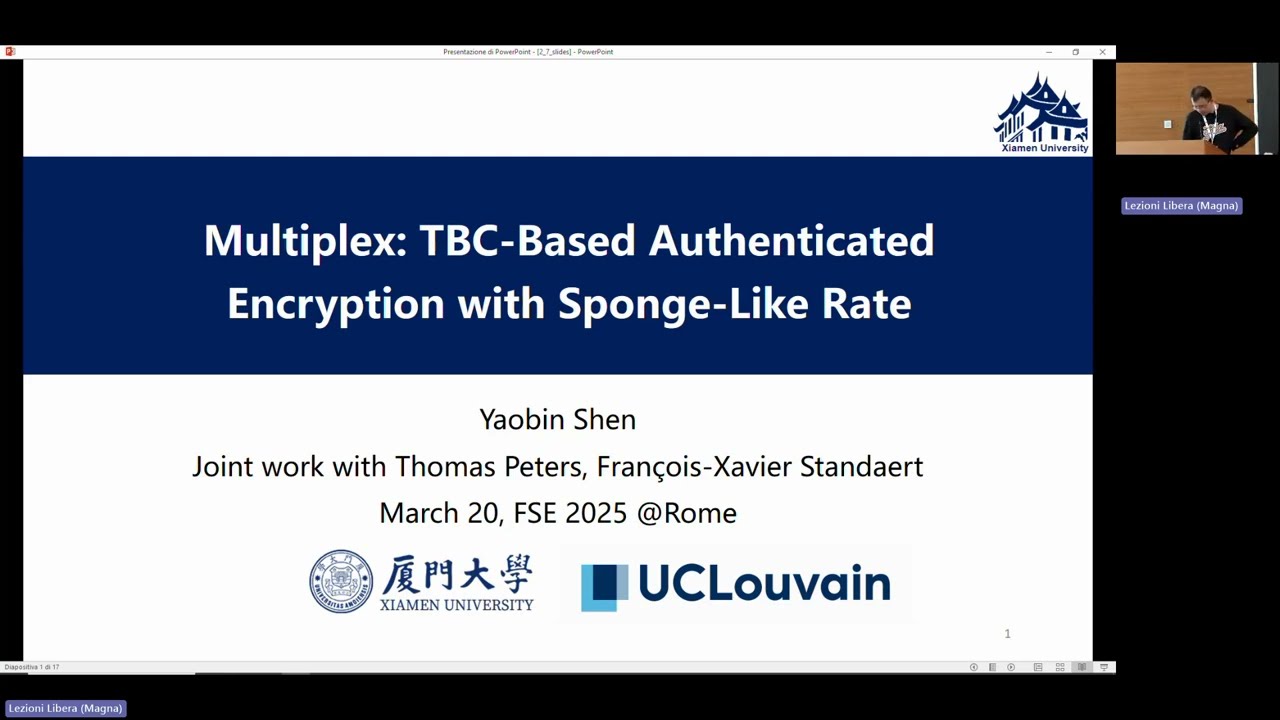 Authenticated Encryption - talk 1/3 (FSE 2025)