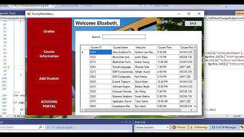 Student Grades, Courses, and Advising VB.NET c#