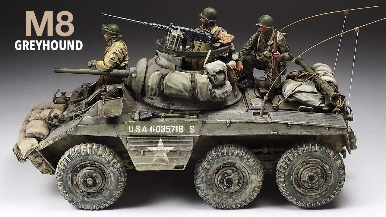 M8 GREYHOUND - Part 2 - 1/35 TAMIYA - [ Painting - weathering ]