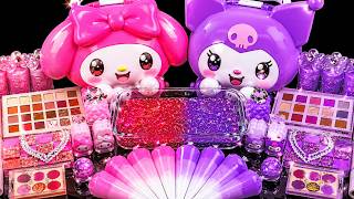 💜 Kuromi vs 💗 My Melody Slime ASMR | Mencampur Semua Warna Slime Pelangi yang Sangat Memuaskan 💜💗 02