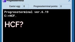 progressbar 95 #30. What does HCF do in progressbar dos?