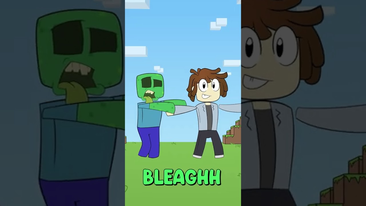 How to Avoid Minecraft Mobs (Cartoon Animation)