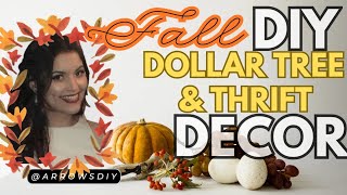 🍂DIY FALL DECOR FAVORITES | 5 for $5 HIGH END DIY CRAFTS @ArrowsDIY