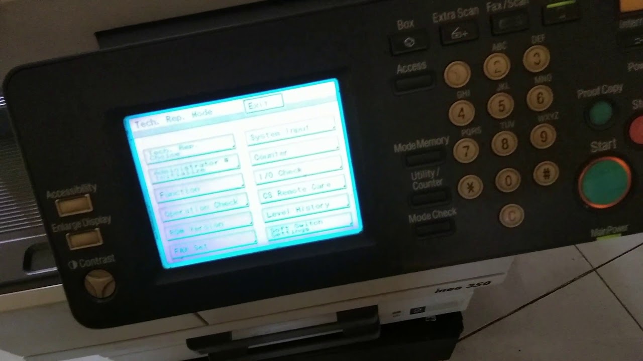 Setel Atdc Bizhub 350 250 Youtube