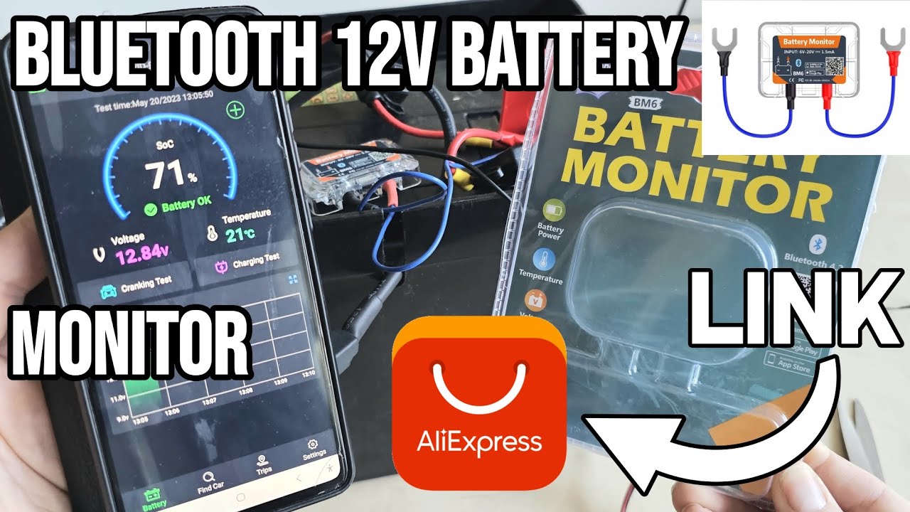 QUICKLYNKS Battery Monitor Bluetooth 12V BM6 *ALIEXPRESS LINK*, SETUP &  FIRST TEST