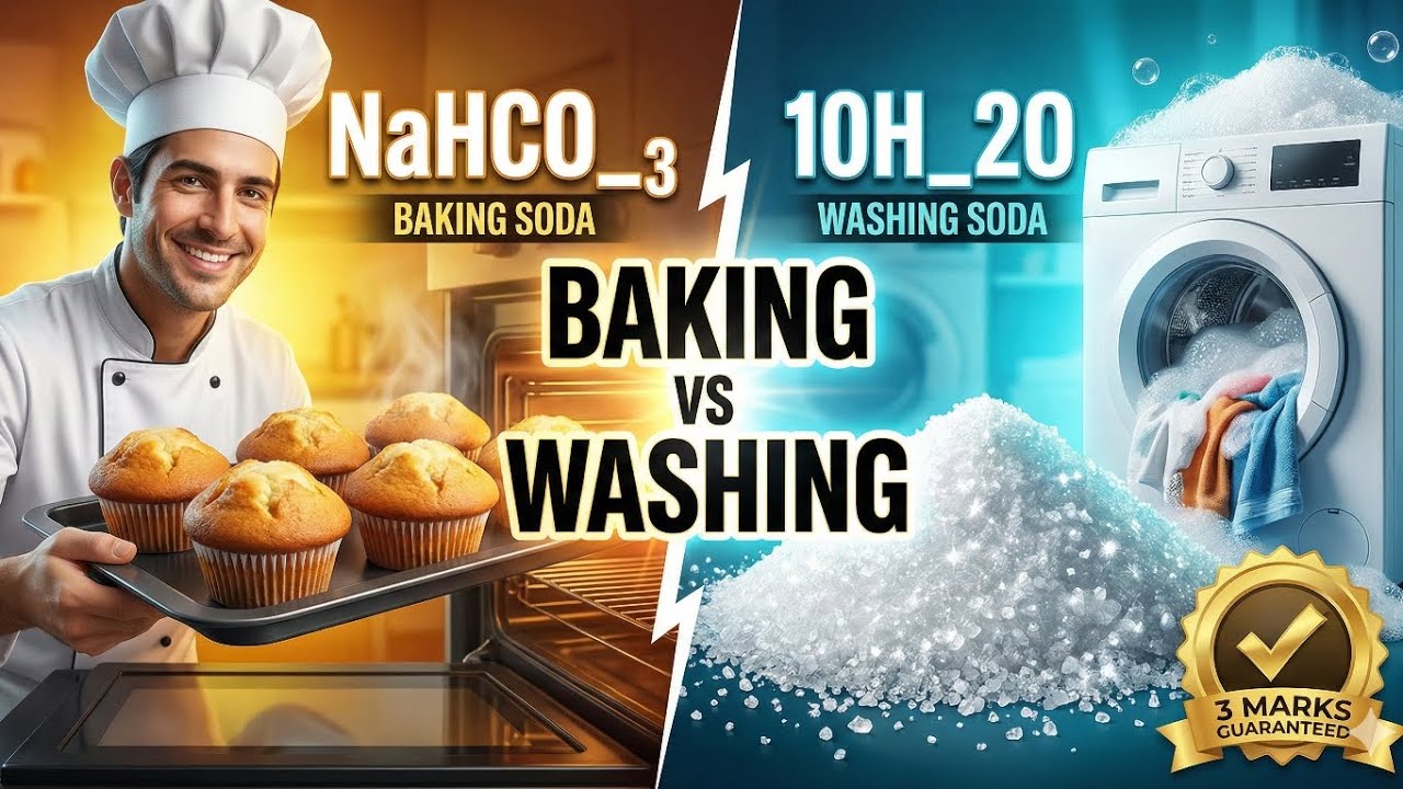 Baking Soda vs Washing Soda | Formula Trick 🧪 | Class 10 Acids Bases and Salts