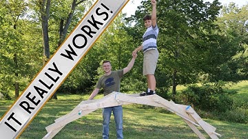 HOW TO MAKE A DA VINCI BRIDGE // Full-size Leonardo Da Vinci bridge