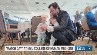 Twin dad medical student matches close to home on MSU Match Day