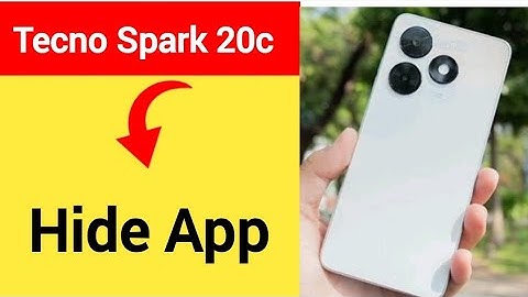 Tecno Spark 20c me app hide kaise karen, how to hide app