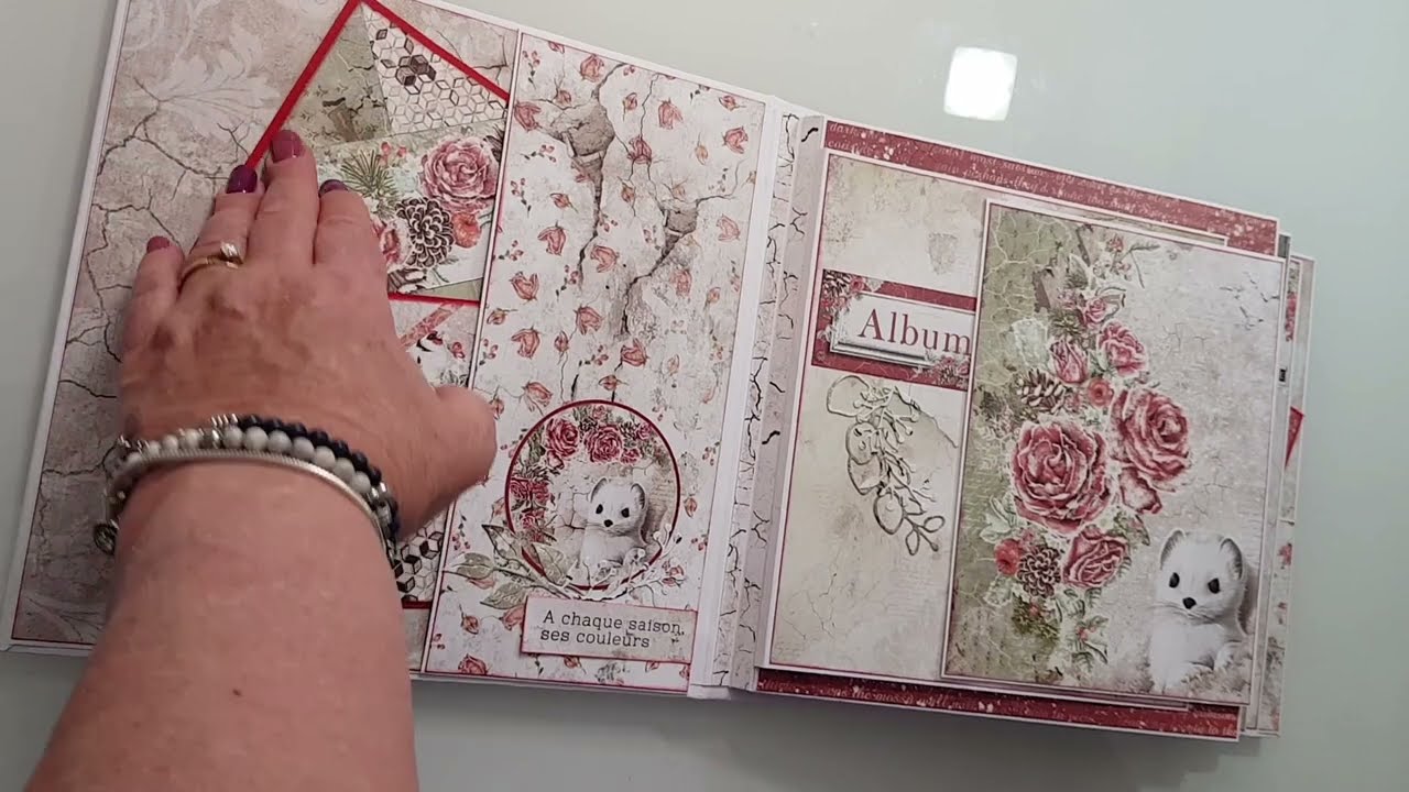 ALBUM Frozen Roses Présentation finale  #album #tutofrancais #scrapbooking #ciaobella #diy