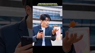 O aplicativo manda informações futuras valiosas para ele #dorama #kdrama #filmes #series