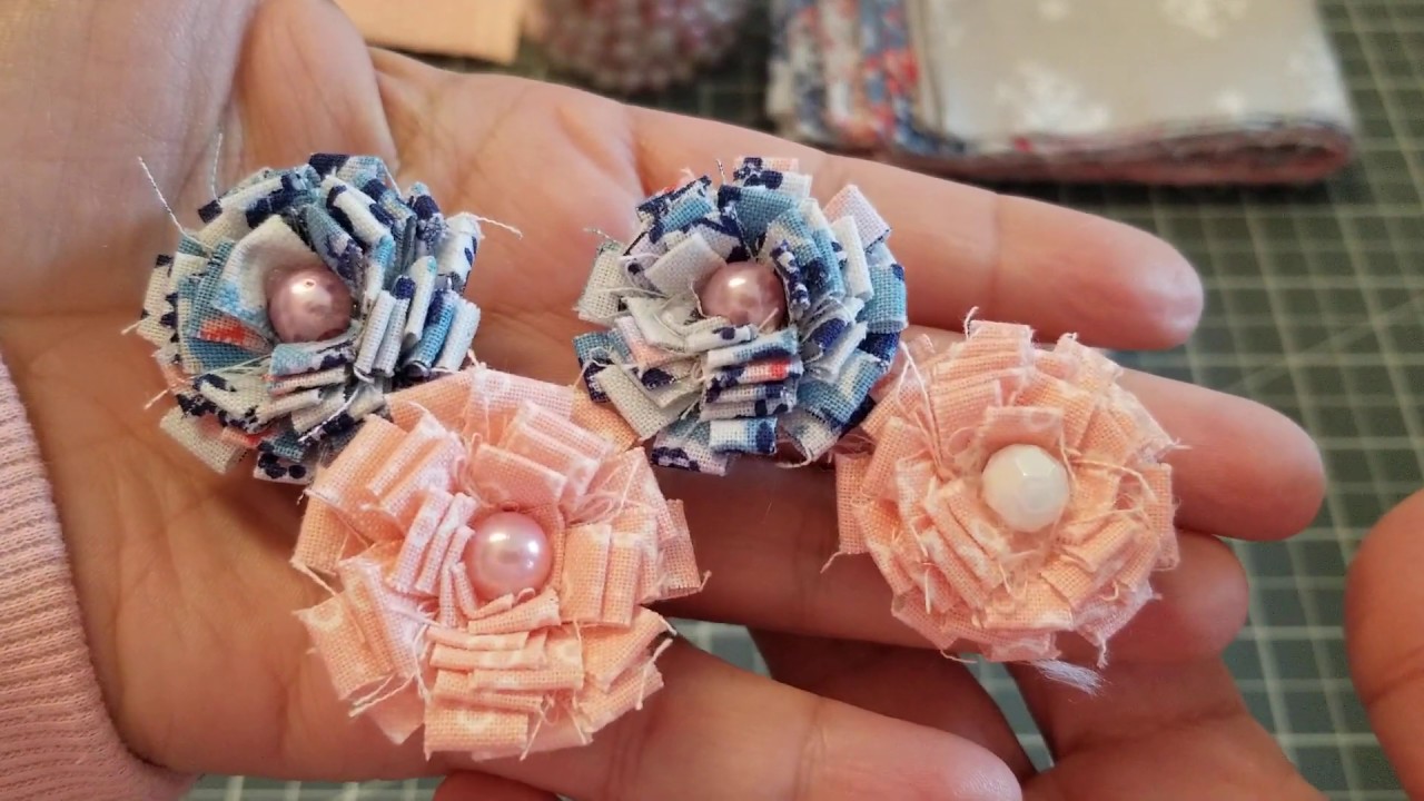 EASY NO SEW FABRIC FLOWERS with tutorial YouTube