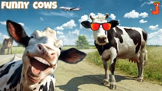 FUNNY COW DANCE FOR 3 MINUTES STRAIGHT│Cow Song & Cow Videos 2023 | Cow dance mix | dancing cow