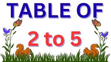 Learn Table of 2 to 5  ✴ Table 2 se 5 Tak ✴ 2 se 5 Tak Phade ✴ Table Two to Five #table  #education