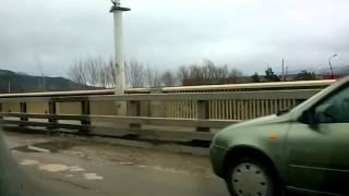 Авария на въезде в Кисловодск прям на мосту.
