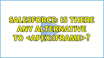Salesforce: Is there any alternative to ＜apex:iframe＞? (2 Solutions!!)