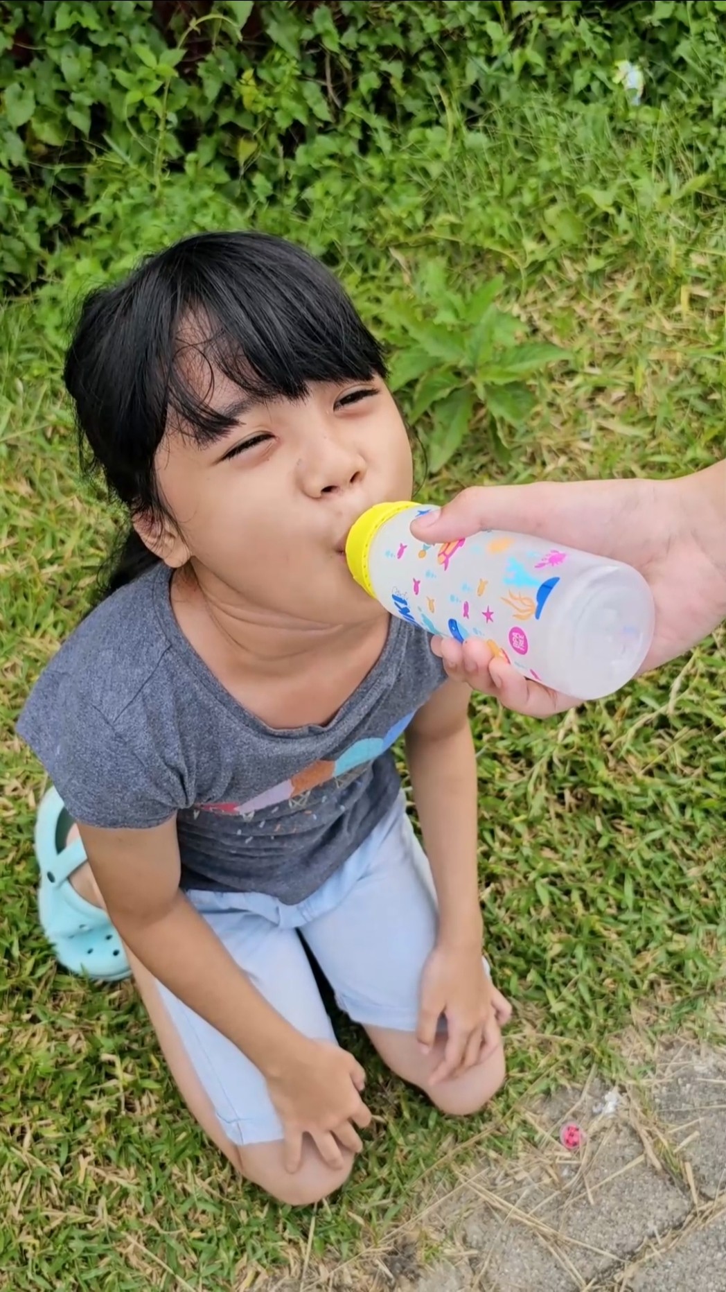 Drink all the milk to be strong