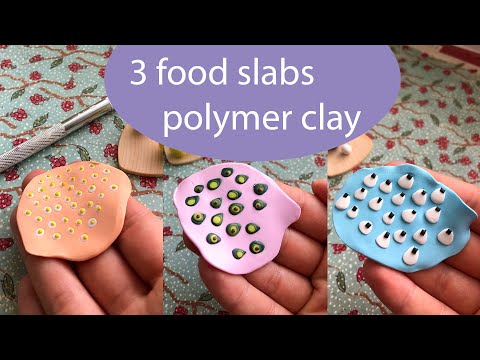 3 Breakfast Slabs for FIMO Earrings // What I did during summer // Polymer Clay Tutorial