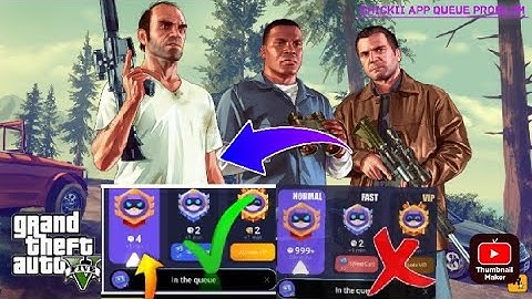 Chikii app queue problem | chikii GTA 5 | How to plat gta 5 in chikii | Gta 5 queue problem
