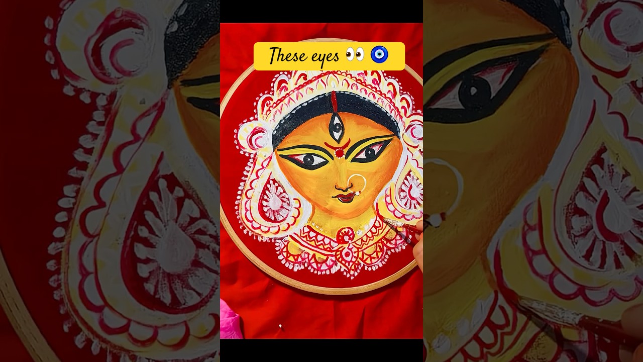 🌸 Maa Durga Eyes Painting 🎨 | Navratri 2025 Ocean Eye Art 🧿 | Durga Puja Special 