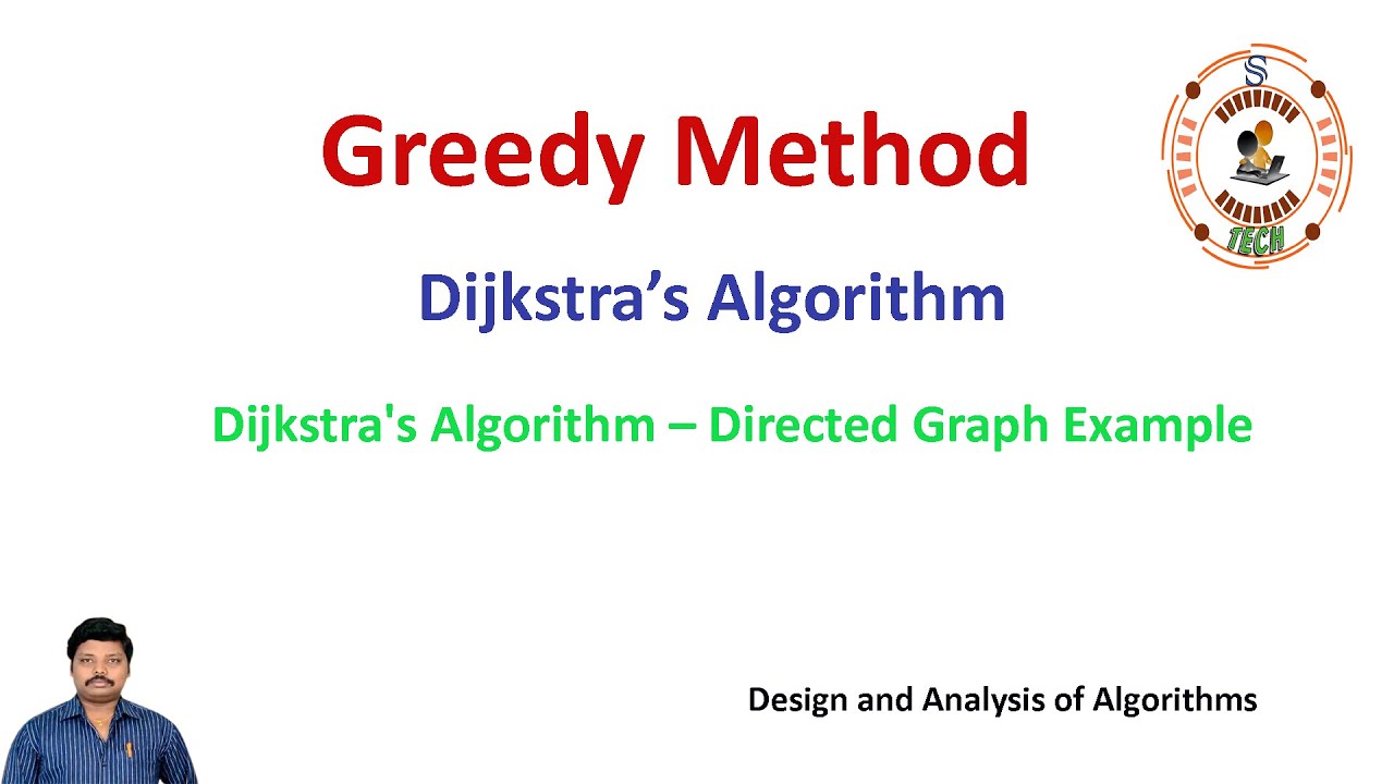 Dijkstra's Algorithm – Directed Graph Example || Greedy Method || DSA || DAA
