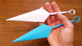 How To Make a paper knife / Paper Kunai / Ninja Origami / DIY