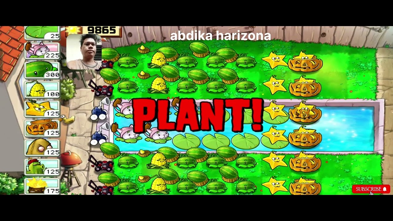 plant vs zombie game play survival pool - YouTube
