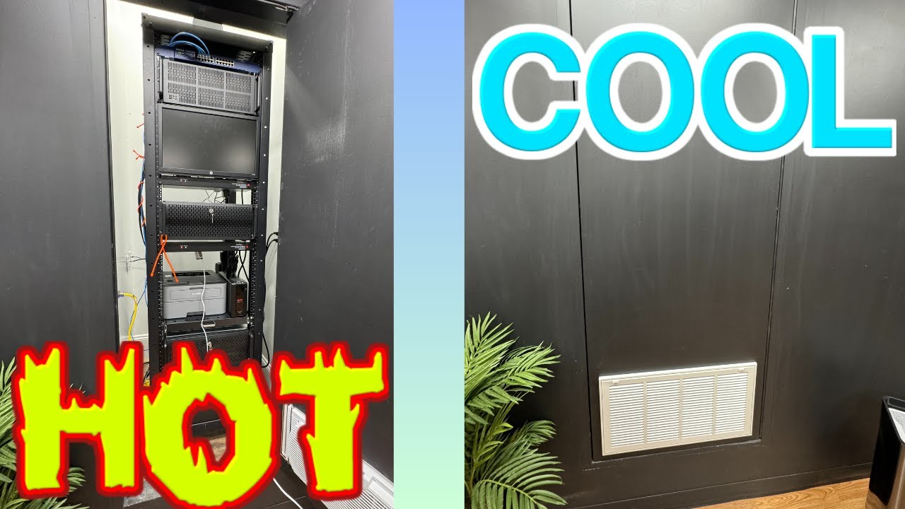 Hidden Mining/Server closet fan install - YouTube