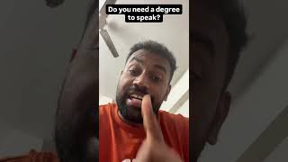Do you need a degree to express something? #criticalthinking #logicalreasoning #realitycheck #viral