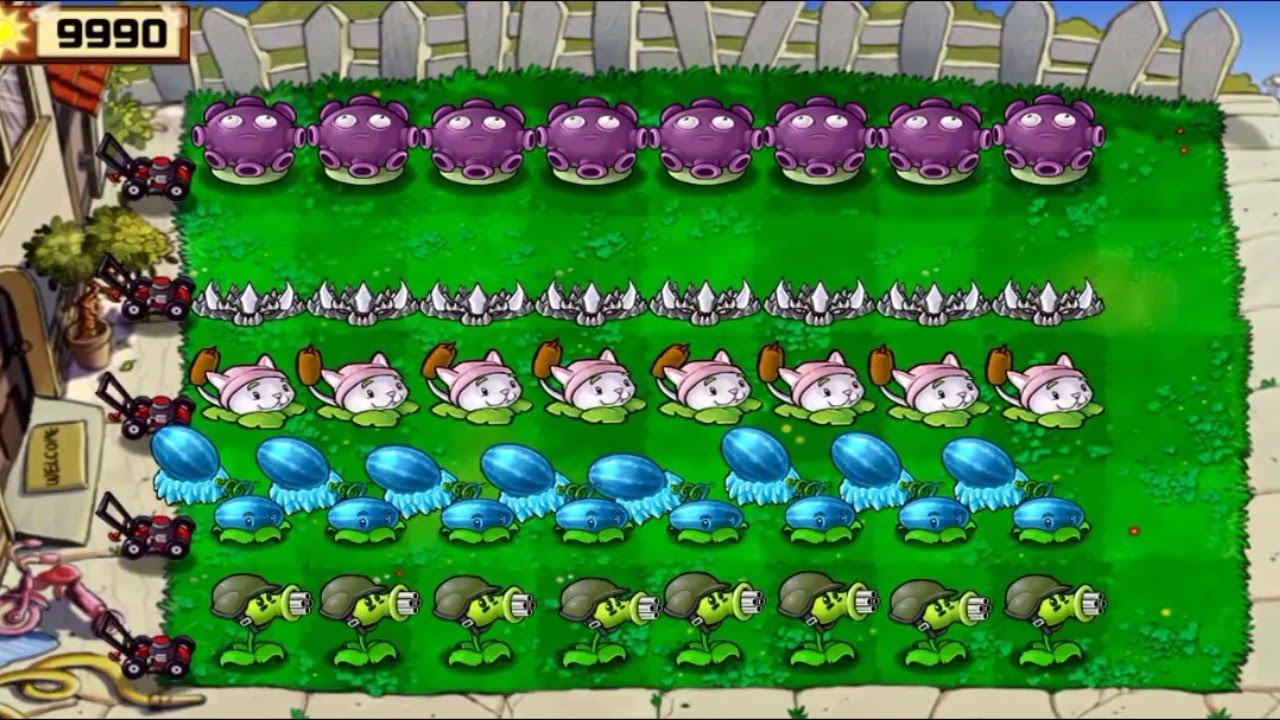 Plants vs Zombies Hack Upgraded Plants vs All Zombies GAMEPLAY