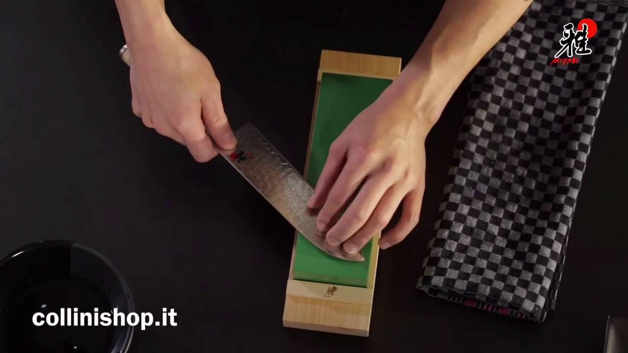 Zwilling Miyabi knives - how to use a sharpening stone 