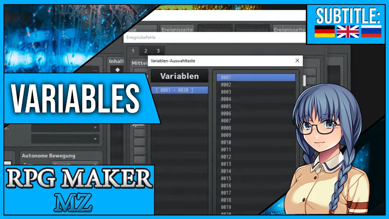 Was sind Variablen? RPG Maker MZ MV Tutorial "Deutsch" Anfänger #42 ...