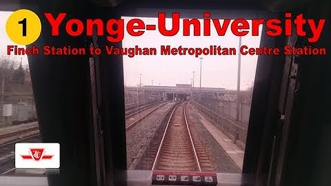 1 Yonge-University - TTC 2010-17 Bombardier Toronto Rocket (Finch to Vaughan Metro Centre Stn)