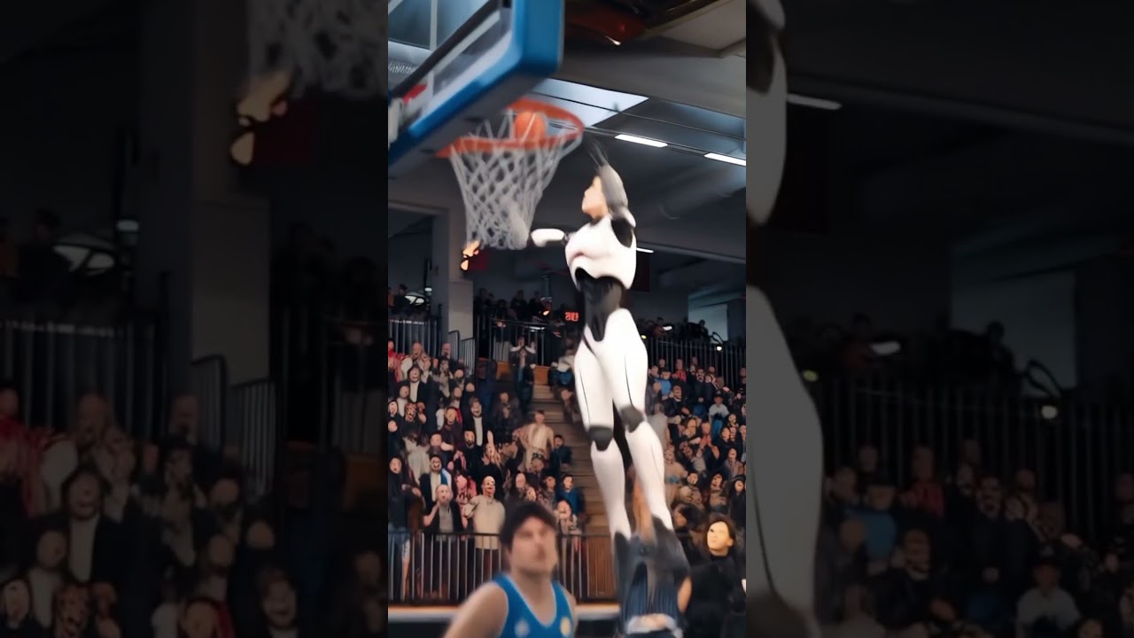 Robot Playing Basketball 