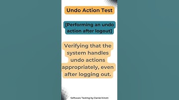 Undo Action Test | Test Data #softwaretesting #testing