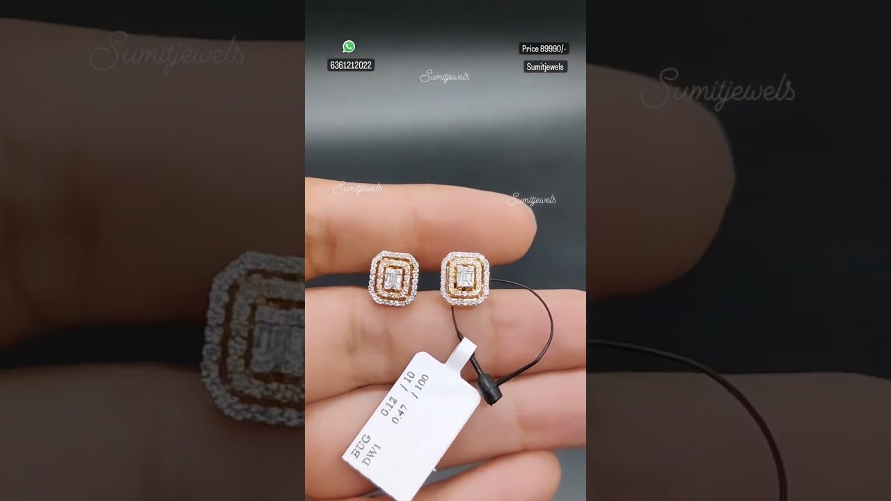 These latest diamond earrings😊😊